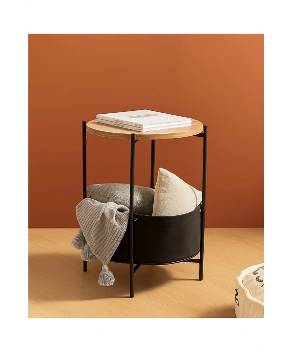 ÇANTALI GAZETELİKLİ YAN SEHPA KAHVE SEHPASI