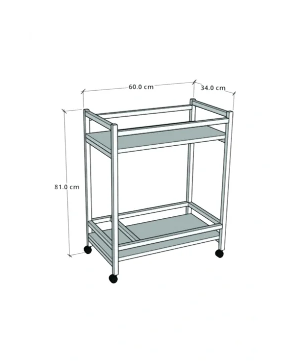 Servis Sunum Arabası Şaraplık Ev Tipi Iki Katlı Şişe Bölmeli