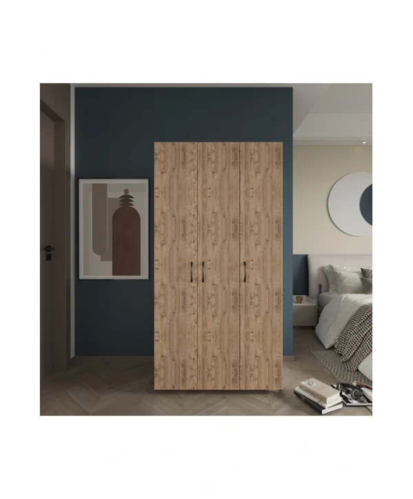 Doruk 3 Kapaklı Çam Elbise Dolabı Çok Amaçlı Dolap 90 cm Genişlik