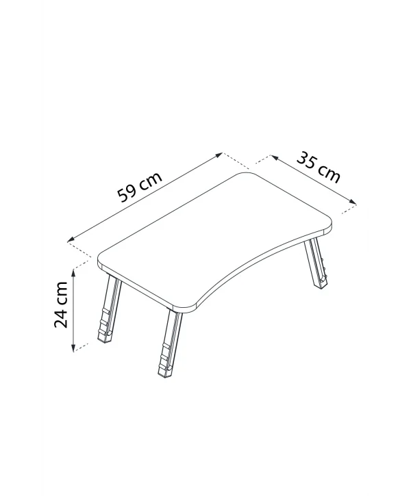 Laptop Sehpası Seyyar Kahvaltı Masası Katlanır Çalışma Sehpası Beyaz