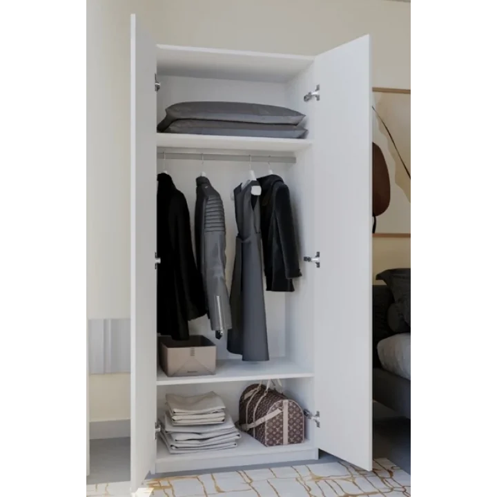2 Kapaklı Elbise Dolabı Beyaz