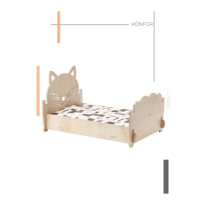 Cella Baza 30*50 Kedi Köpek Yatağı Yıkanabilir Duck Kumaş Minderi Ile Beraber