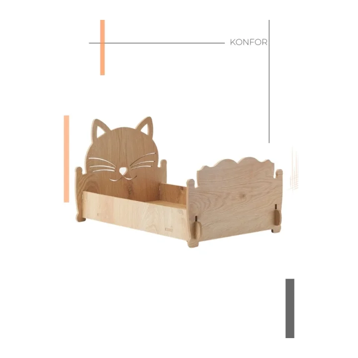 Cella Baza 30*50 Kedi Köpek Yatağı Yıkanabilir Duck Kumaş Minderi Ile Beraber