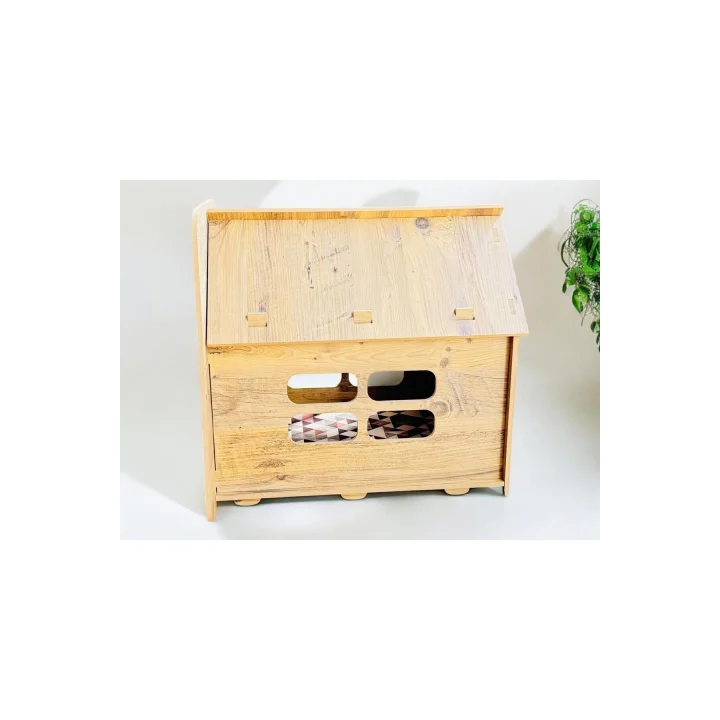 Caramel 30*50 Kedi Köpek Evi Yıkanabilir Kumaş Minderi Ile Beraber