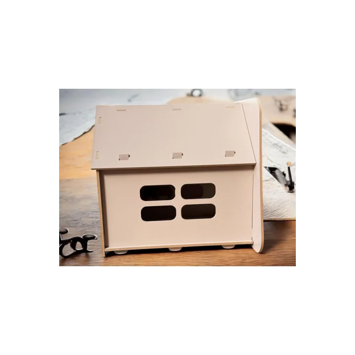 Caramel 30*50 Kedi Köpek Evi Yıkanabilir Kumaş Minderi Ile Beraber