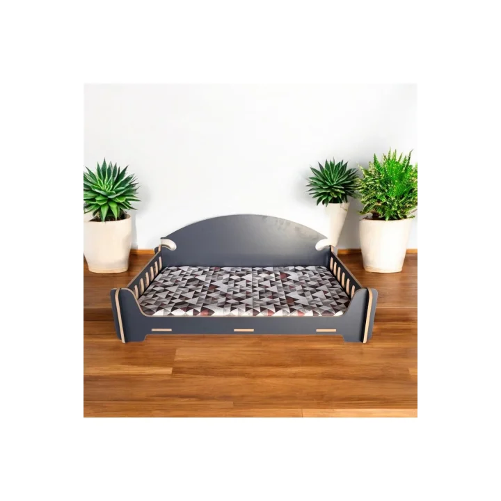 Pd Taht Kedi Köpek Yatağı Ergonomik 40*70 Cm Antrasit ,yıkanabilir Duck Kumaş Minderi Ile Beraber