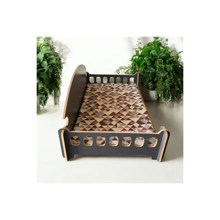 Pd Taht Kedi Köpek Yatağı Ergonomik 40*70 Cm Antrasit ,yıkanabilir Duck Kumaş Minderi Ile Beraber