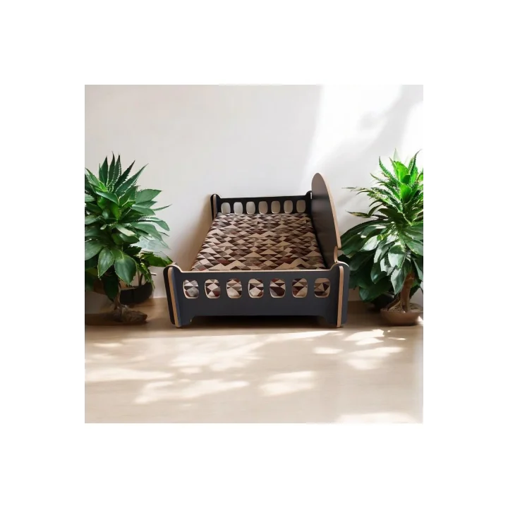 Pd Taht Kedi Köpek Yatağı Ergonomik 40*70 Cm Antrasit ,yıkanabilir Duck Kumaş Minderi Ile Beraber