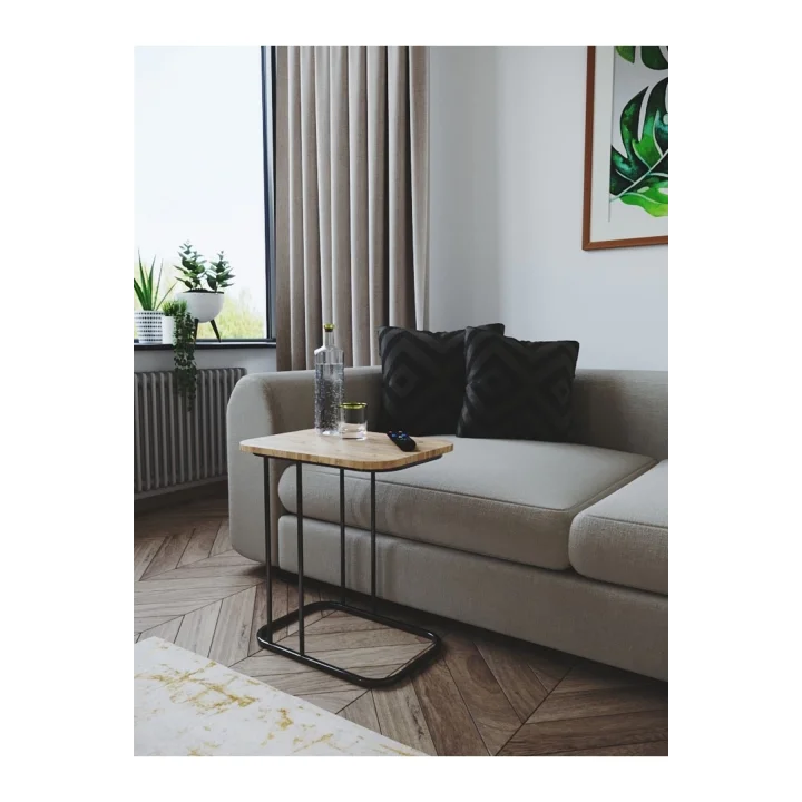 C Sehpa Koltuk Sehpası Yan Sehpa Zigon Sehpa Çay Kahve Servis Sehpası Atlantik Çam