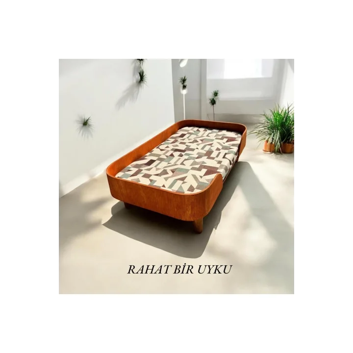 Barcelona 40*70 Kedi Köpek Yatağı Ceviz. Şık Tasarım Rahat Minderi Ile Beraber