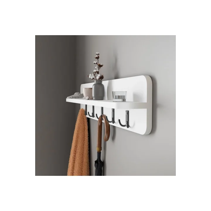 Dekoratif Kavisli Duvar Askılığı Elbise Askılığı 70 Cm