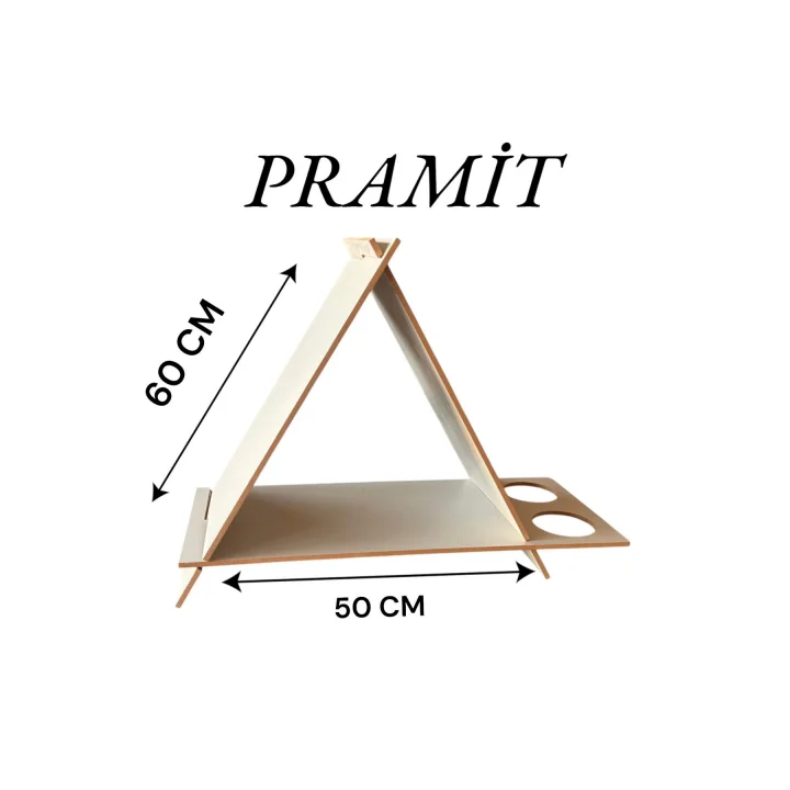 PRAMİT KEDİ KÖPEK EVİ. ŞIK TASARIM 30*50 CM KREM RENK. MİNDERSİZ YENİ MODEL