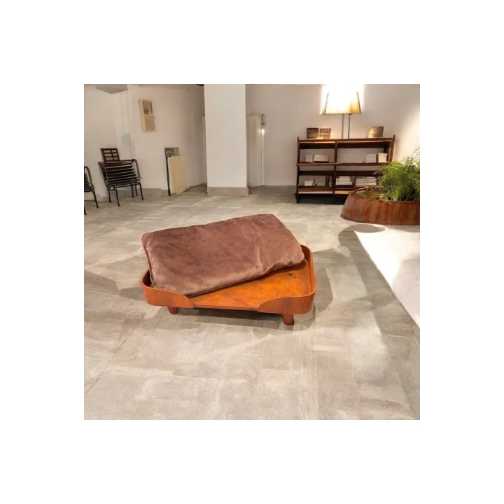 Barcelona 30*50 cm Kedi Köpek Yatağı Ceviz. Şık Tasarım Rahat Minderi Ile Beraber