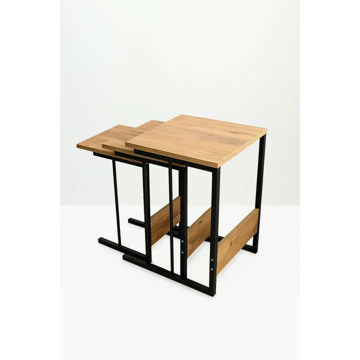 ZİGON SEHPA 3LÜ DEKORTİF YAN SEHPA ATLANTİK SEHPA