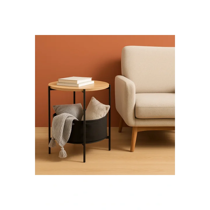 ÇANTALI GAZETELİKLİ YAN SEHPA KAHVE SEHPASI