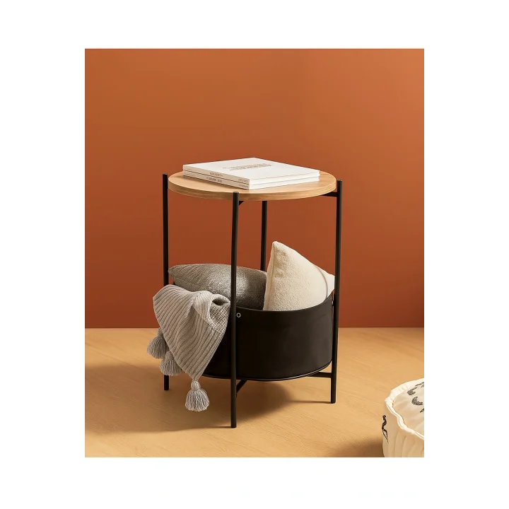 ÇANTALI GAZETELİKLİ YAN SEHPA KAHVE SEHPASI