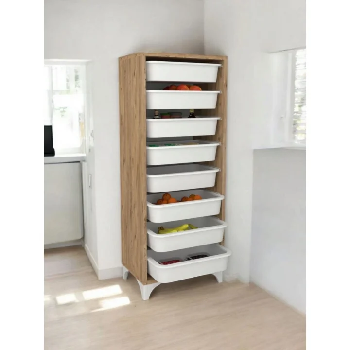 8 Sepetli Modern Oyuncak Dolabı Çok Amaçlı Dekoratif Dolap