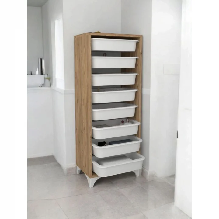 8 Sepetli Modern Oyuncak Dolabı Çok Amaçlı Dekoratif Dolap