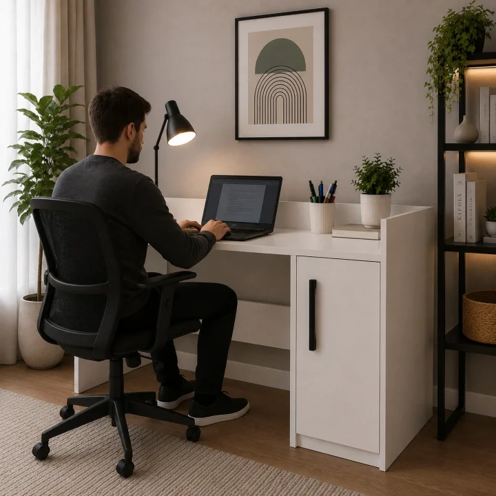 Dolaplı Modern Çalışma Masası