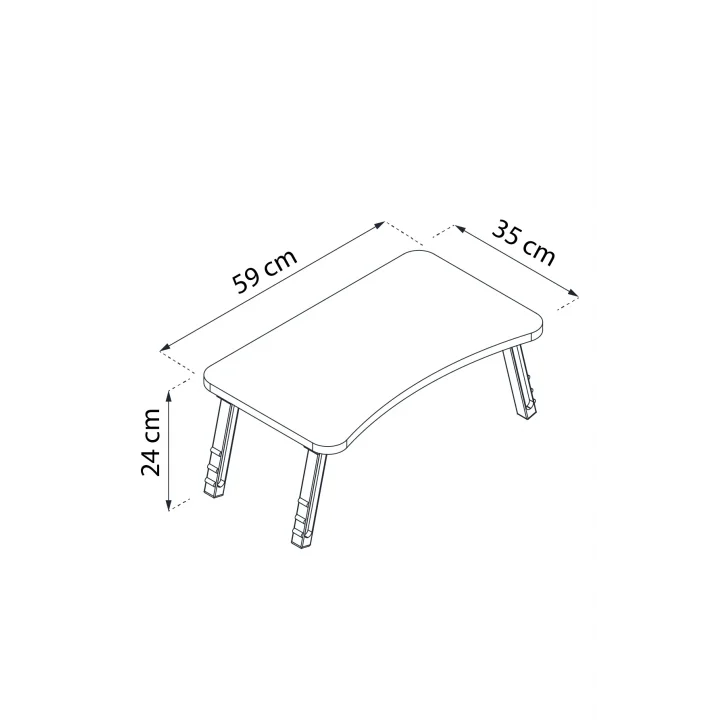 Laptop Sehpası Seyyar Kahvaltı Masası Katlanır Çalışma Sehpası Atlantik Çam