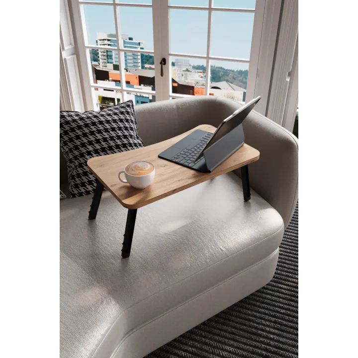 Laptop Sehpası Seyyar Kahvaltı Masası Katlanır Çalışma Sehpası Atlantik Çam