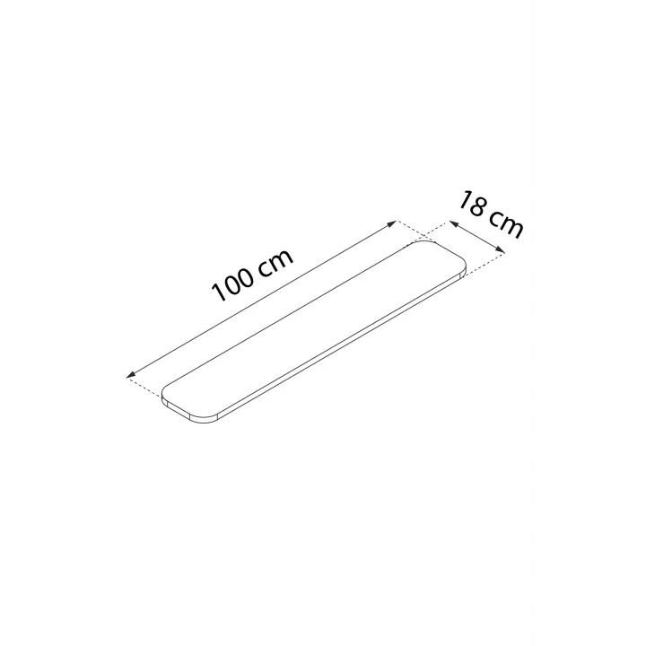 Petek Üstü Dresuar Dekoratif Uçan Raf Kalorifer Peteği Rafı 100 Cm
