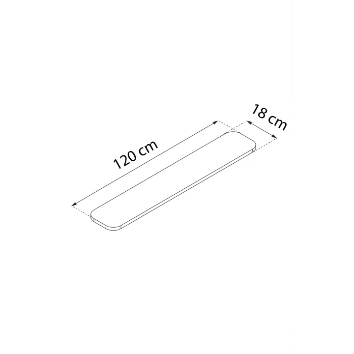 Petek Üstü Dresuar Dekoratif Uçan Raf Kalorifer Peteği Rafı 120 Cm