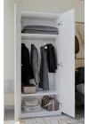 2 Kapaklı Elbise Dolabı Beyaz