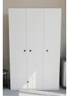 3 Kapaklı Çekmeceli Elbise Dolabı