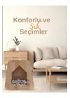 Caramel 30*50 Kedi Köpek Evi Yıkanabilir Kumaş Minderi Ile Beraber