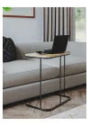 Metal Ayaklı Laptop Sehpası Kahvaltı Masası Çalışma Sehpası Çam