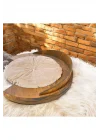 MADRİD Kedi Köpek Yatağı. Masif Ağaç Şık Tasarım. Ceviz Renk