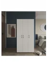 Doruk 3 Kapaklı Beyaz Elbise Dolabı Çok Amaçlı Dolap 90 cm Genişlik