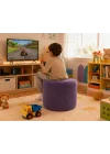 Antrasit Çok Amaçlı Dekoratif Pufkoltuk / Makyaj pufu