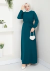 TESETTÜR KREP DÜZ KALEM ELBİSE