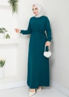 TESETTÜR KREP DÜZ KALEM ELBİSE
