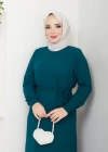 TESETTÜR KREP DÜZ KALEM ELBİSE