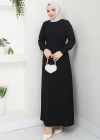 TESETTÜR KREP DÜZ KALEM ELBİSE