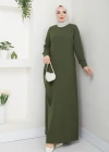 TESETTÜR KREP DÜZ KALEM ELBİSE