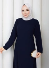 Tesettür elbise suzanna kumaş lora bel kısmı aksesuarlı