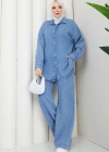 tesettür kot denım ikili takım