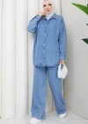 tesettür kot denım ikili takım