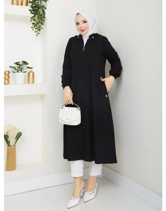 tesettür fermuarlı kap SERRA MODA