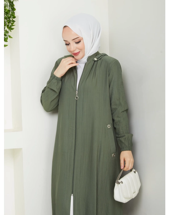 tesettür fermuarlı kap SERRA MODA