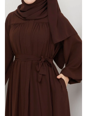 islami tesettür ferace robalı büzgülü medine ipeği tam tesettür