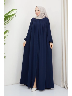 islami tesettür ferace robalı büzgülü medine ipeği tam tesettür