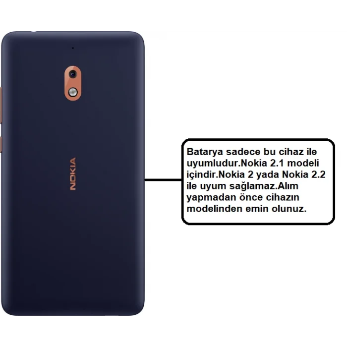 Nokia 2.1 Batarya (4000 mAh) Orjinal