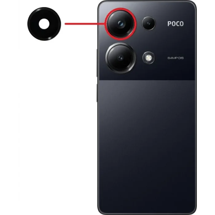 Poco M6 Pro Kamera Camı Üst