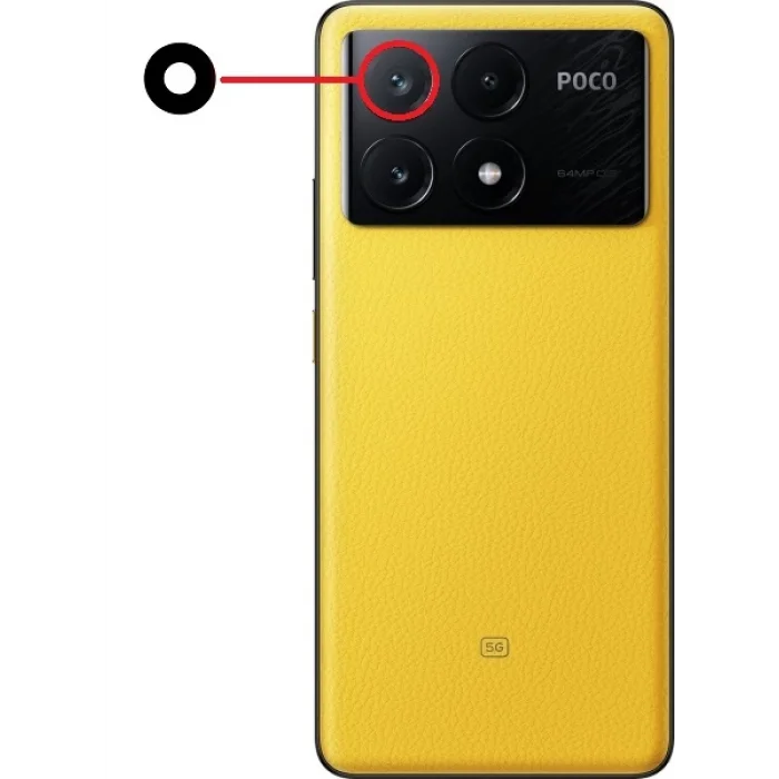 Poco X6 Pro Kamera Camı Üst