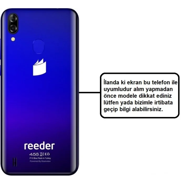 Reeder P13 Blue Lcd Ekran + Dokunmatik Full.